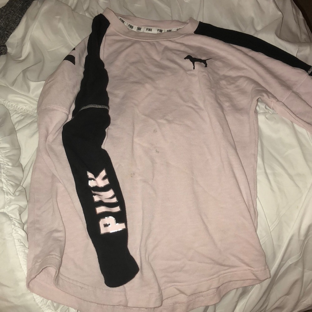 Long sleeve PINK crew neck